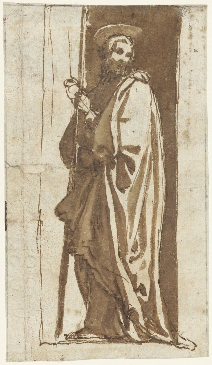 Stojący święty w niszy (Jan Chrzciciel?) autorstwa Alessandro Casolani (possibly)