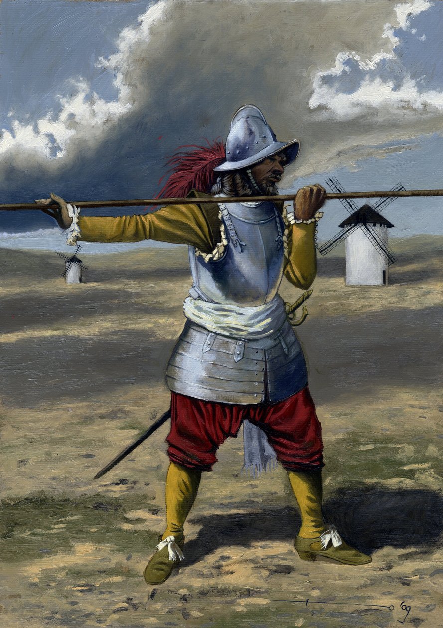 Tercio, piquier hiszpańskiej piechoty w latach 1534-1704. Rysunek Alessandro Lonati autorstwa Alessandro Lonati