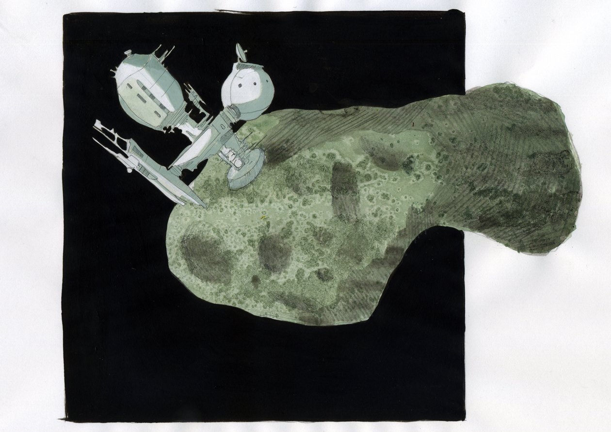 Przewidywanie: wydobycie asteroid, eksploatacja surowców z asteroid i innych mniejszych planet Ilustracja: Alessandro Lonati autorstwa Alessandro Lonati