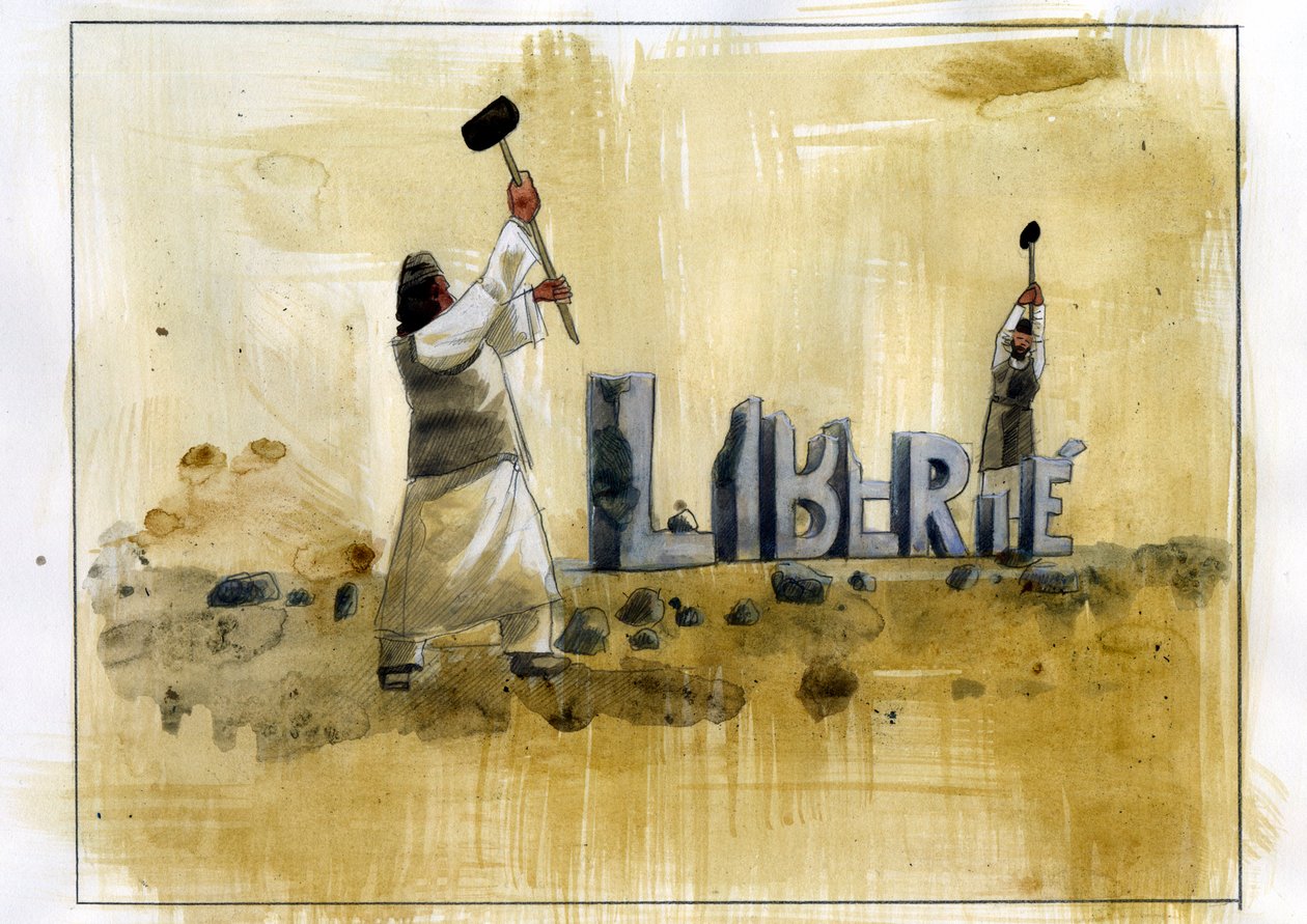 Fundamentalizm islamski: dwóch salafitów niszczy listy wolności (fundamentalizm islamski: dwóch salafitów niszczy listy wolności) autorstwa Alessandro Lonati