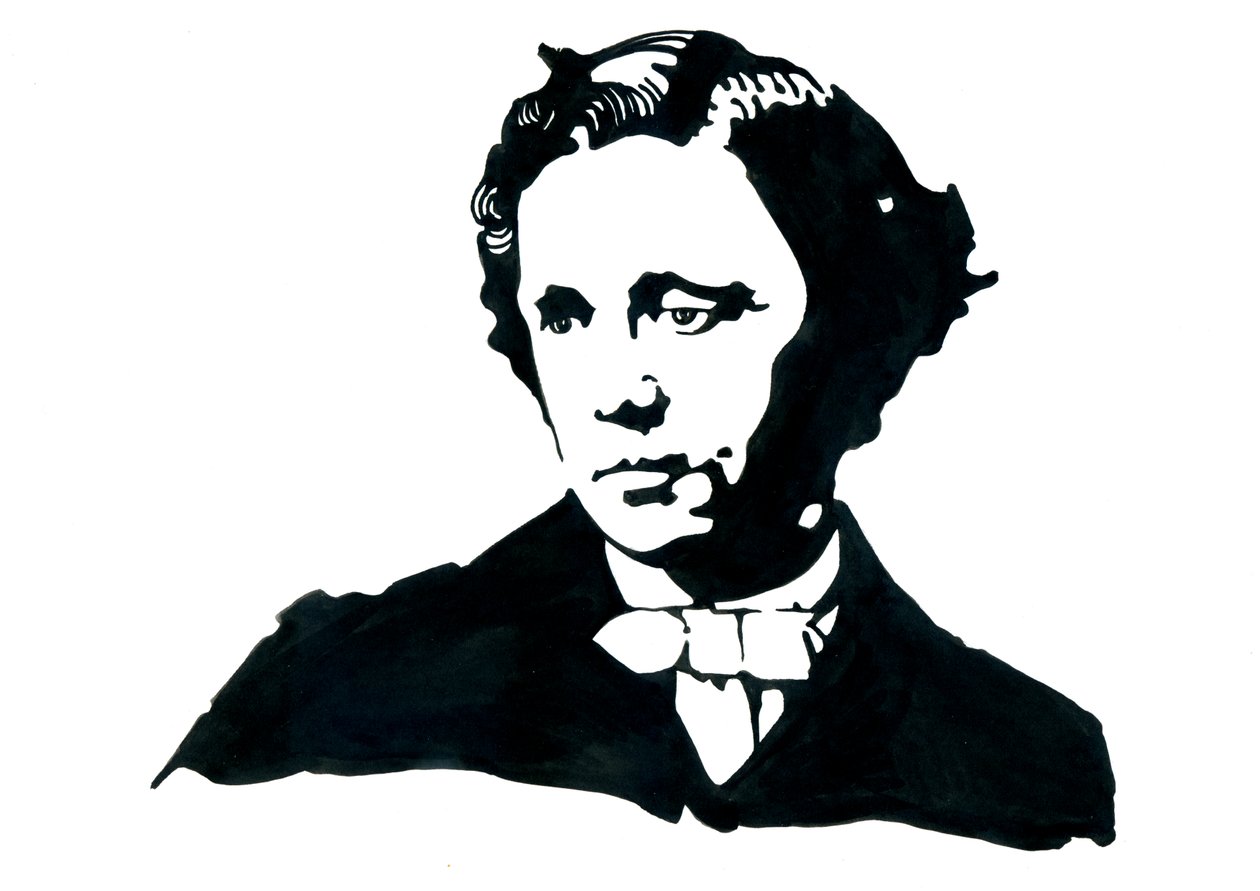 Lewis Carroll, angielski pisarz - portret Lewisa Carrolla (Charles Lutwidge Dodgson autorstwa Alessandro Lonati