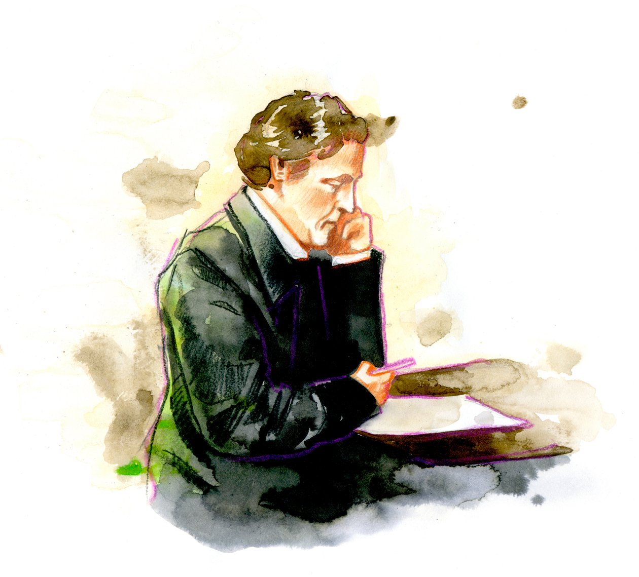 Lewis Carroll, angielski pisarz - portret Lewisa Carrolla (Charles Lutwidge Dodgson autorstwa Alessandro Lonati