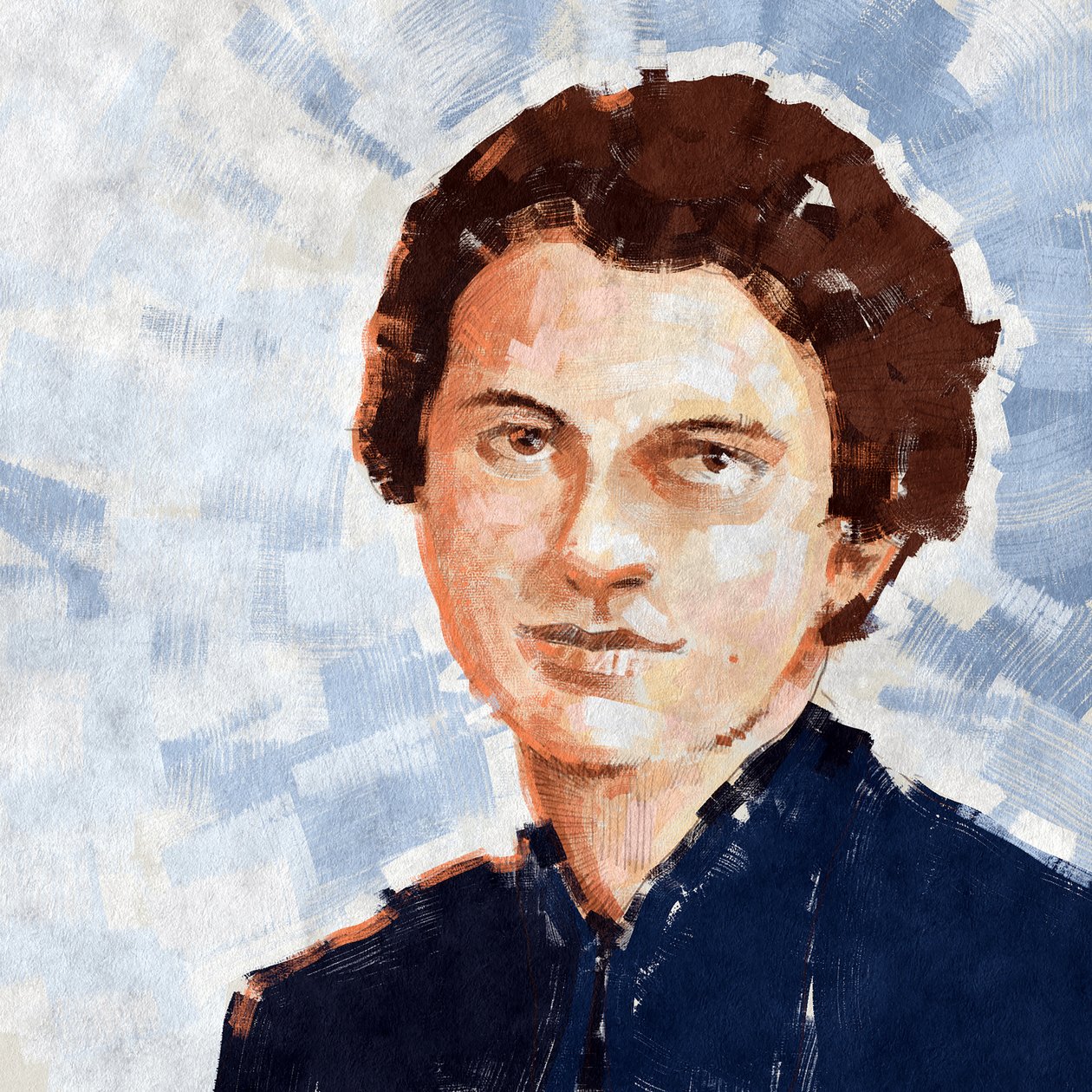 Portret chemika Rosalind Franklin, 2023 (ilustracja) autorstwa Alessandro Lonati
