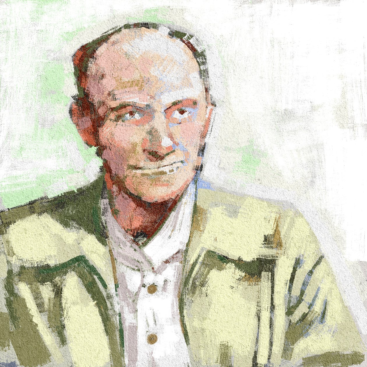 Portret naukowca Enrico Fermiego, 2023 (ilustracja) autorstwa Alessandro Lonati