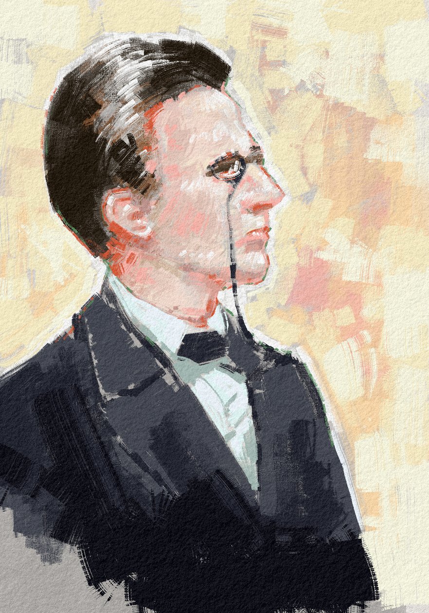 Portret młodego naukowca Maxa Plancka, 2023 (ilustracja) autorstwa Alessandro Lonati