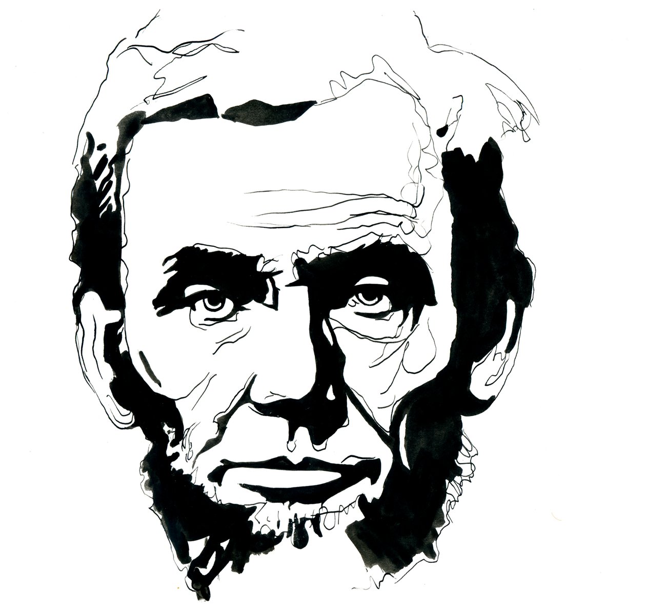 Portret Abrahama Lincolna (1809-1865) Prezydenta Stanów Zjednoczonych (Portret amerykańskiego prezydenta Abrahama Lincolna) autorstwa Alessandro Lonati