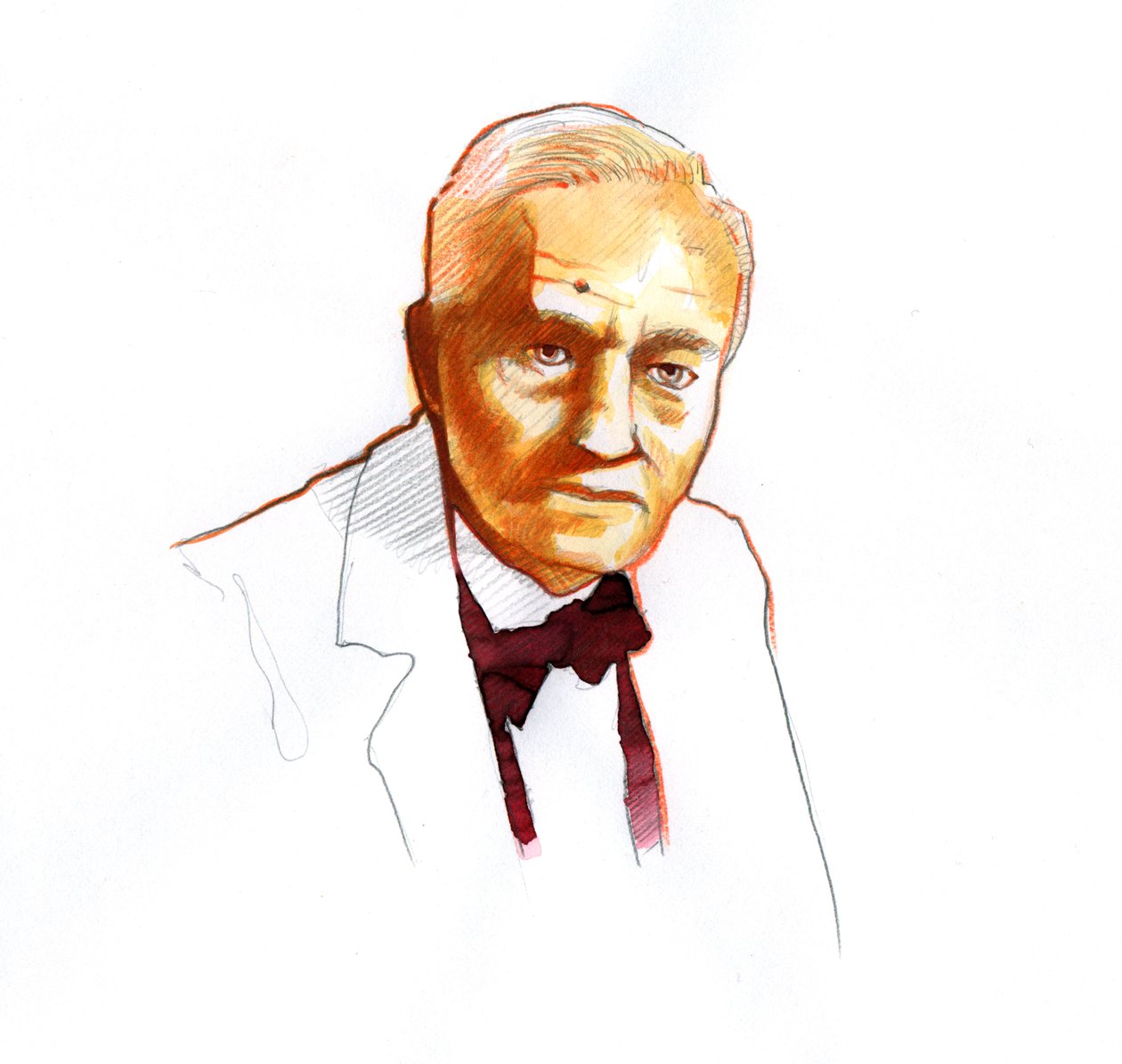 Portret Aleksandra Fleminga, szkockiego biologa (1881-1955) (Portret szkockiego biologa, farmakologa i botanika Aleksandra Fleminga) autorstwa Alessandro Lonati