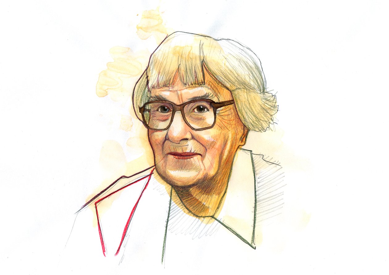 Portret amerykańskiej pisarki Harper Lee (1926-2016) (Portret amerykańskiej pisarki Harper Lee) autorstwa Alessandro Lonati