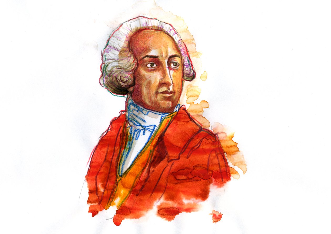 Portret Antoine Laurent de Lavoisier, francuski chemik (1743-1794) (francuski szlachcic i chemik Antoine-Laurent de Lavoisier) autorstwa Alessandro Lonati