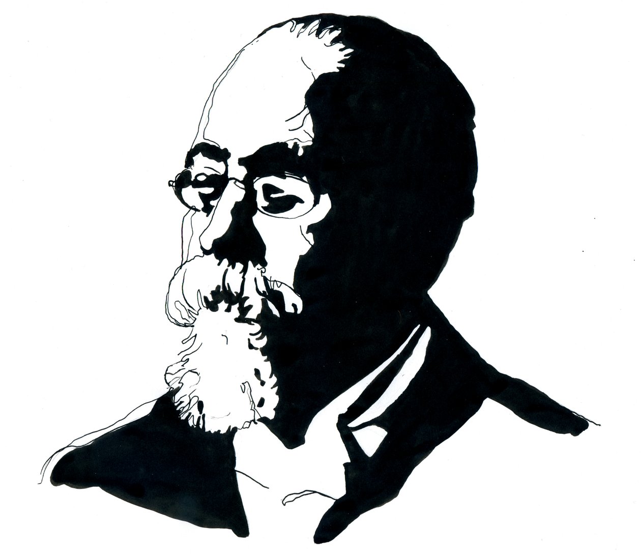 Portret Cesare Lombroso (1835-1909) założyciela Włoskiej Szkoły Kryminologii (Portret Cesare Lombroso włoskiego kryminologa i lekarza, założyciela Włoskiej Szkoły Kryminologii Pozytywistycznej) autorstwa Alessandro Lonati