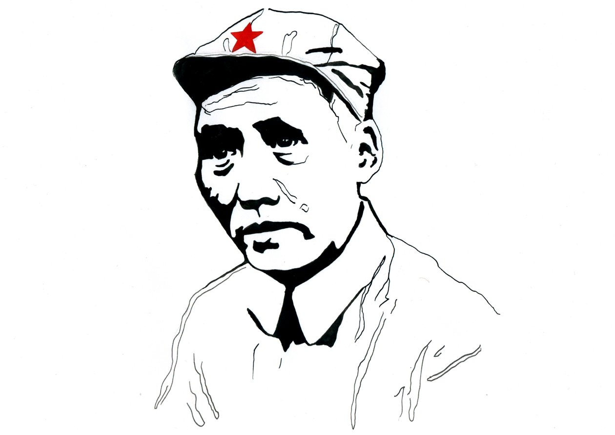 Portret chińskiego komunistycznego rewolucjonisty i ojca założyciela Chińskiej Republiki Ludowej Mao Zedonga autorstwa Alessandro Lonati