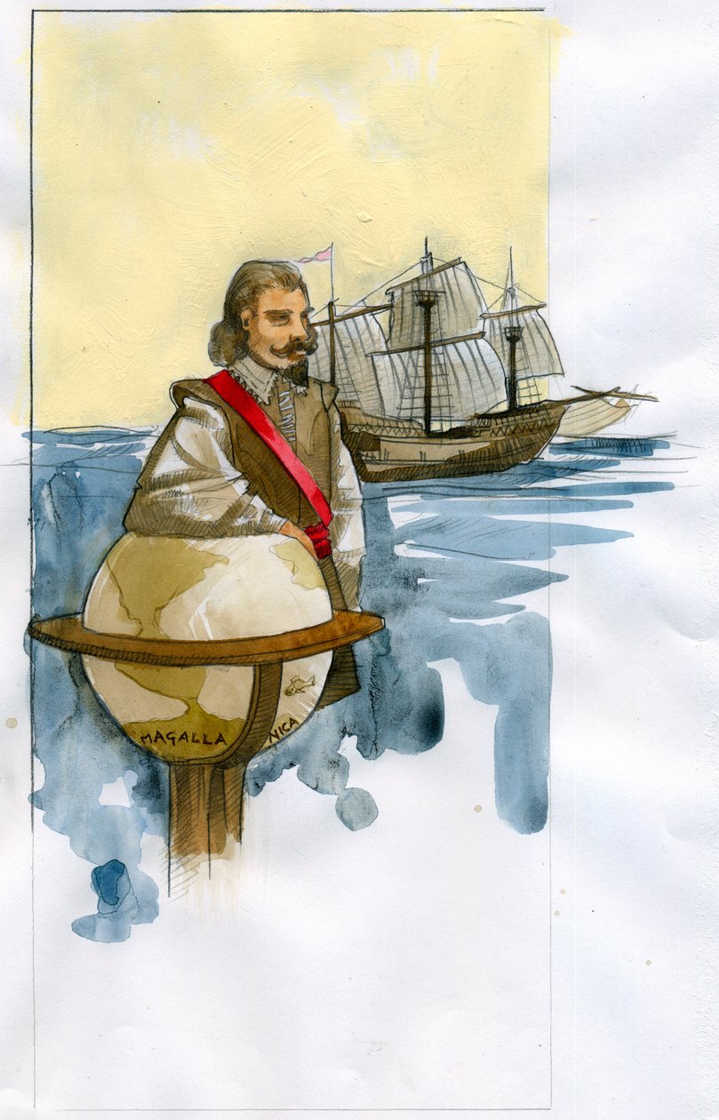 Portret angielskiego korsarza, odkrywcy, handlarza niewolnikami i polityka Francisa Drake