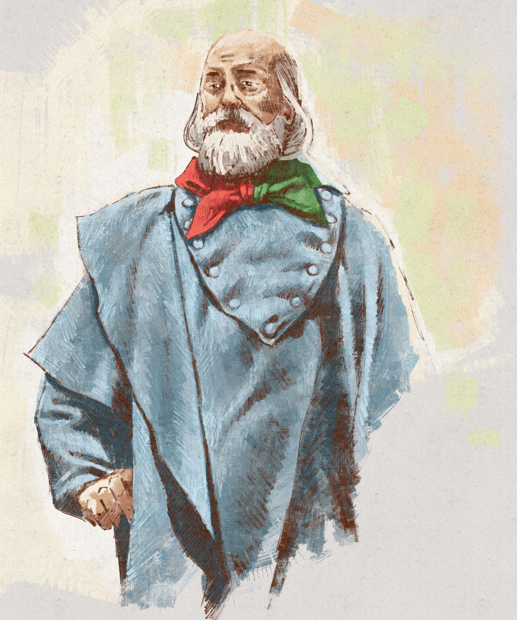Portret generała Giuseppe Garibaldiego, 2023 (ilustracja) autorstwa Alessandro Lonati