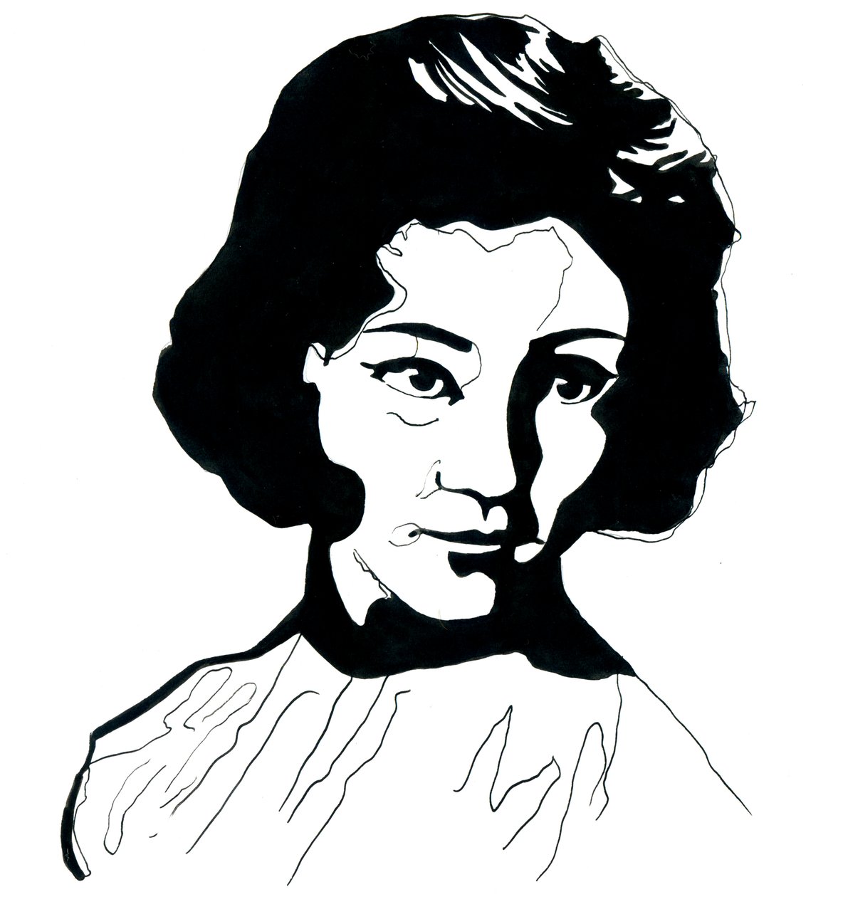 Portret Jiang Qing (1914-1991) żony Mao Zedonga (Portret Jiang Qing jako Madame Mao) autorstwa Alessandro Lonati