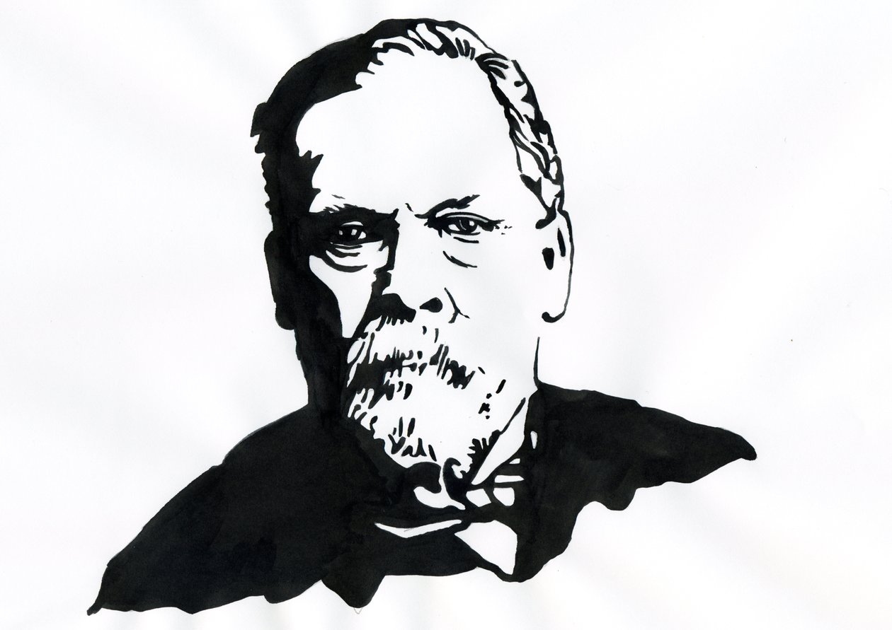 Portret Louisa Pasteura (1822-1895), angielskiego chemika i mikrobiologa autorstwa Alessandro Lonati