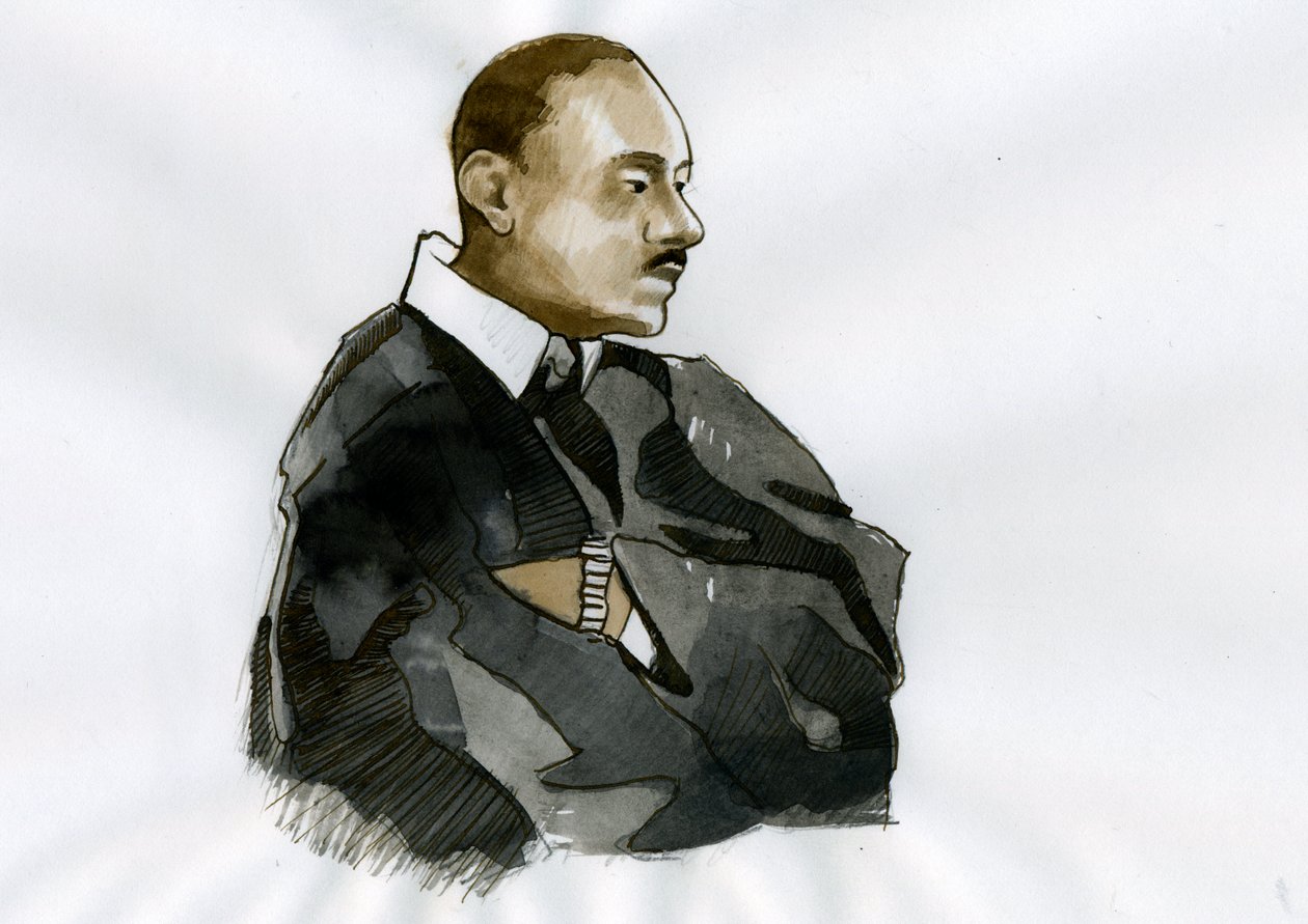 Portret pastora Martina Luthera Kinga (1929-1968) ilustracja autorstwa Alessandro Lonati
