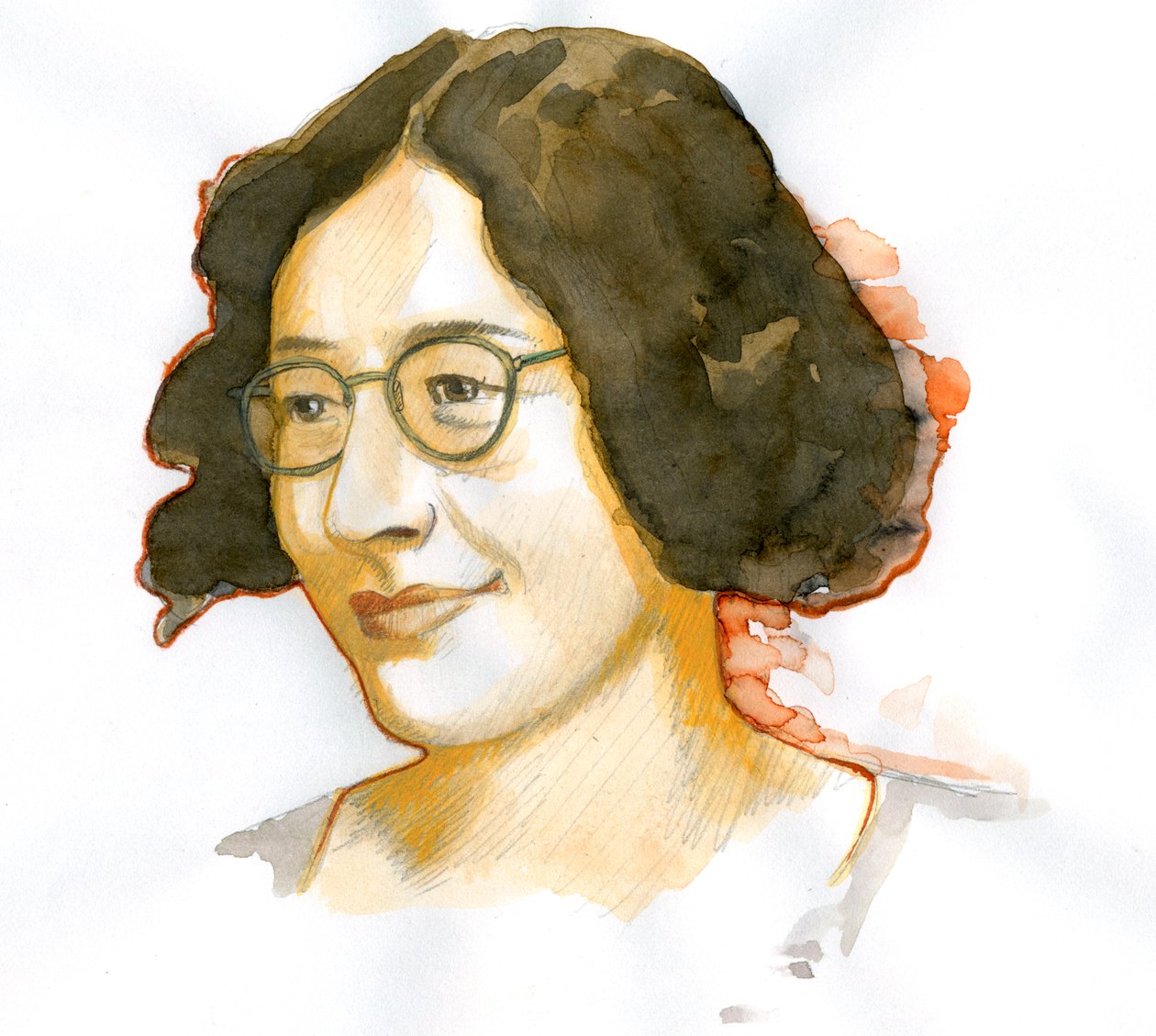 Portret Simone Weil (akwarela na papierze) autorstwa Alessandro Lonati
