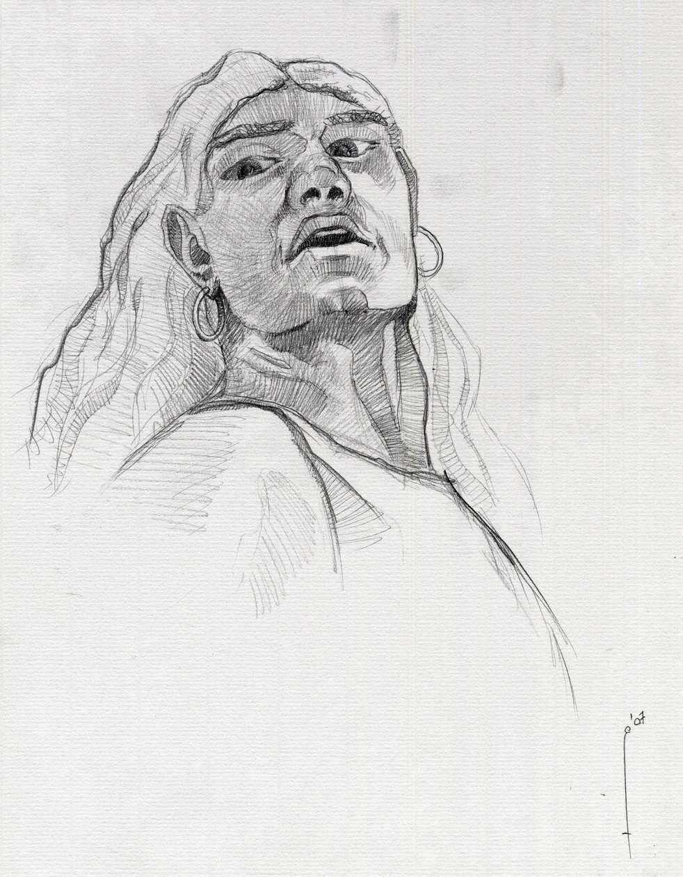 Portret pirata (kasarza) lub popiersie marynarza. Rysunek autorstwa Alessandro Lonatiego. autorstwa Alessandro Lonati