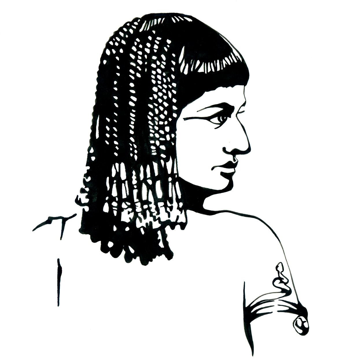 Portret królowej Egiptu Kleopatry VII Thea Philopator (69-30 pne) autorstwa Alessandro Lonati