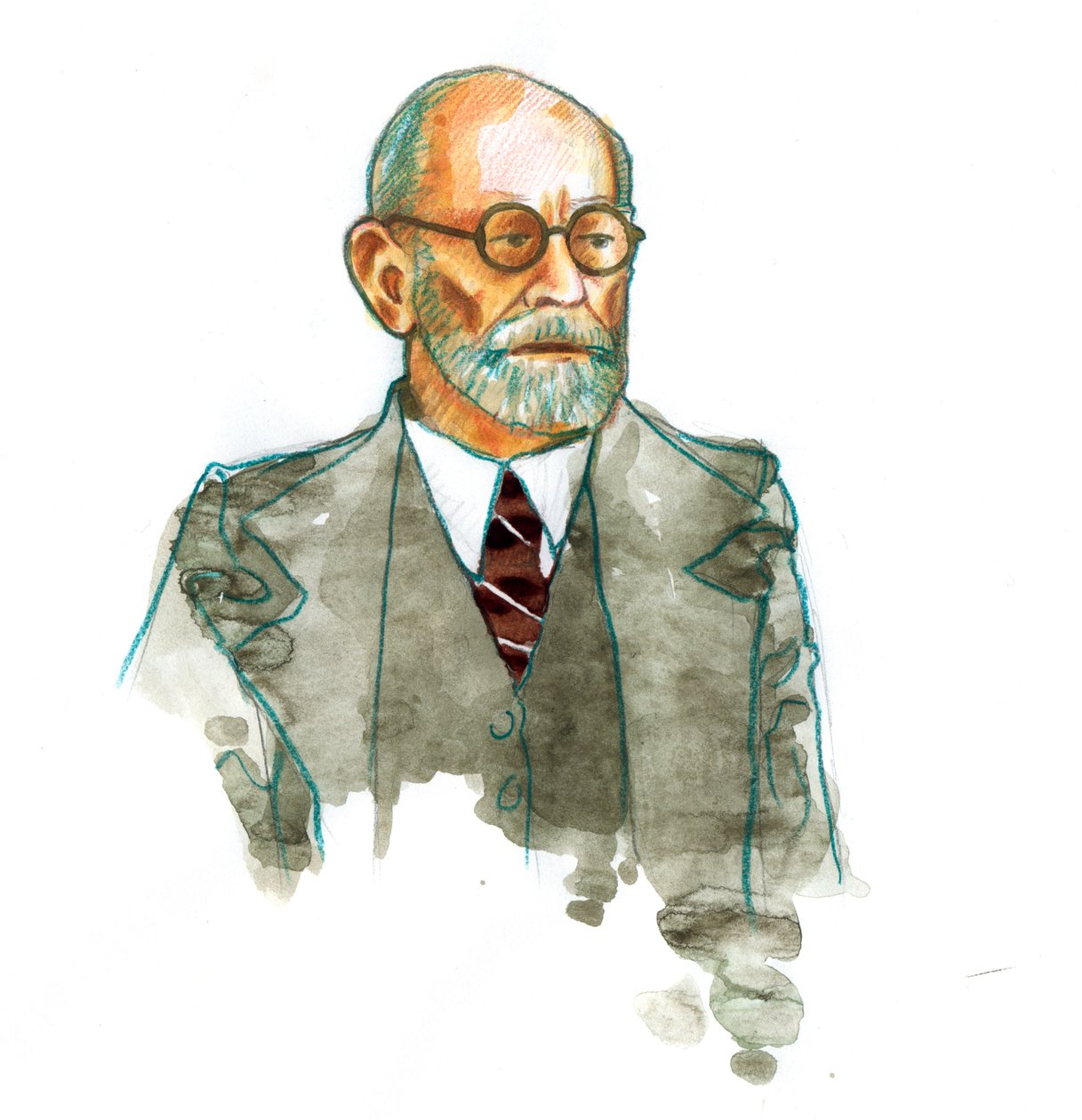 Portret neurologa i psychiatry Zygmunta Freuda (1856-1939) autorstwa Alessandro Lonati