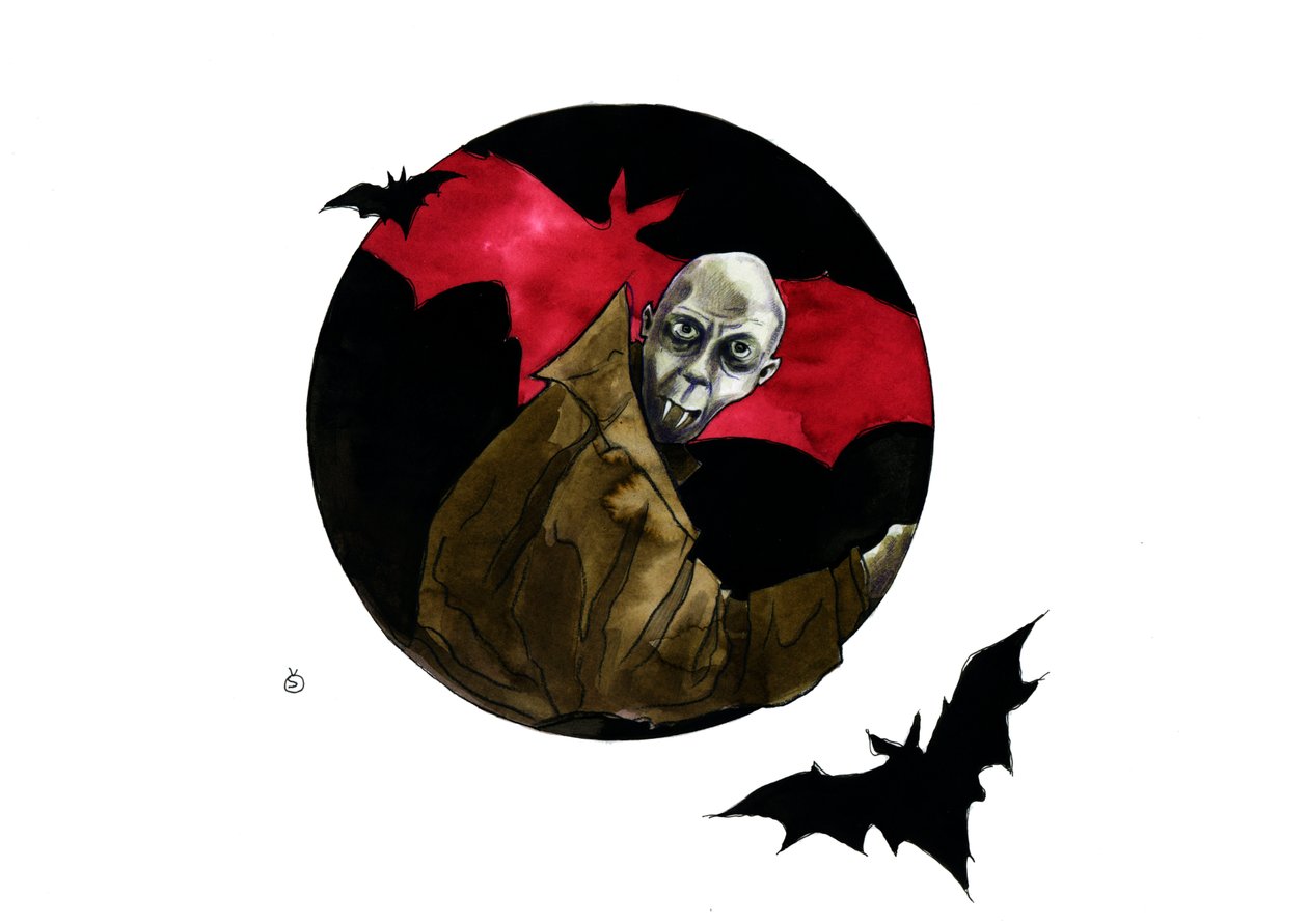 Przedstawienie postaci wampira Nosferatu autorstwa Alessandro Lonati