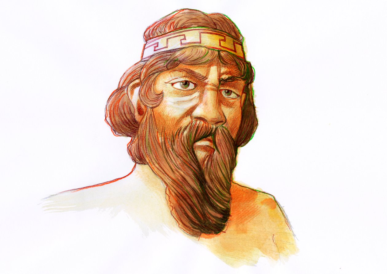 Przedstawienie bóstwa Pallas (mitologia grecka: Pallas) autorstwa Alessandro Lonati