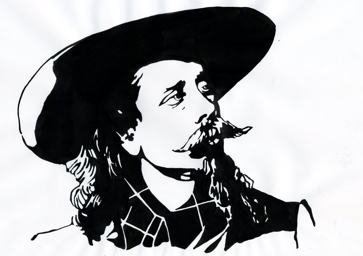 William Frederick Cody - Znany jako Buffalo Bill - Portret Buffalo Billa (1846-1917), pułkownik William Cody autorstwa Alessandro Lonati