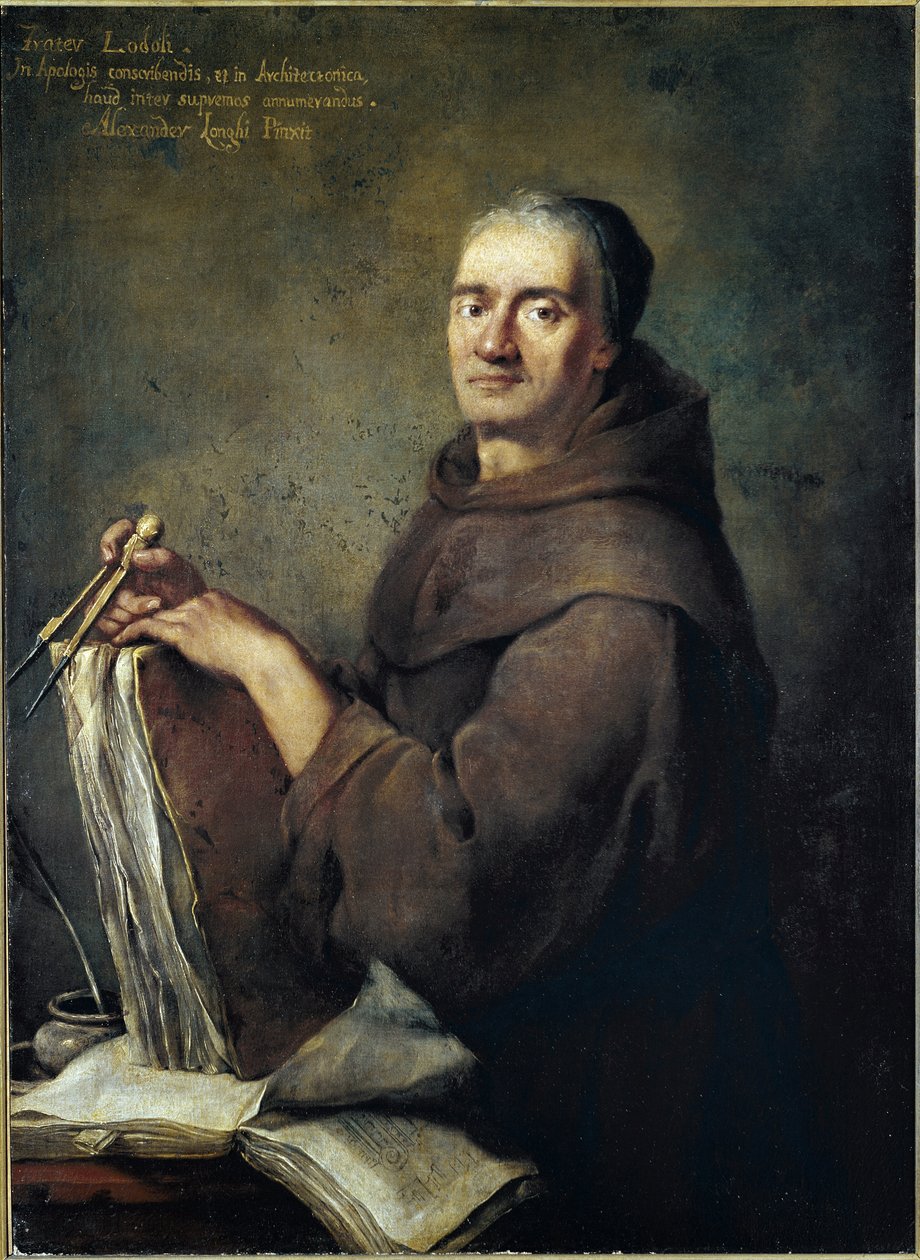Portret teoretyka architektury Carlo Lodoli (olej na płótnie) autorstwa Alessandro Longhi