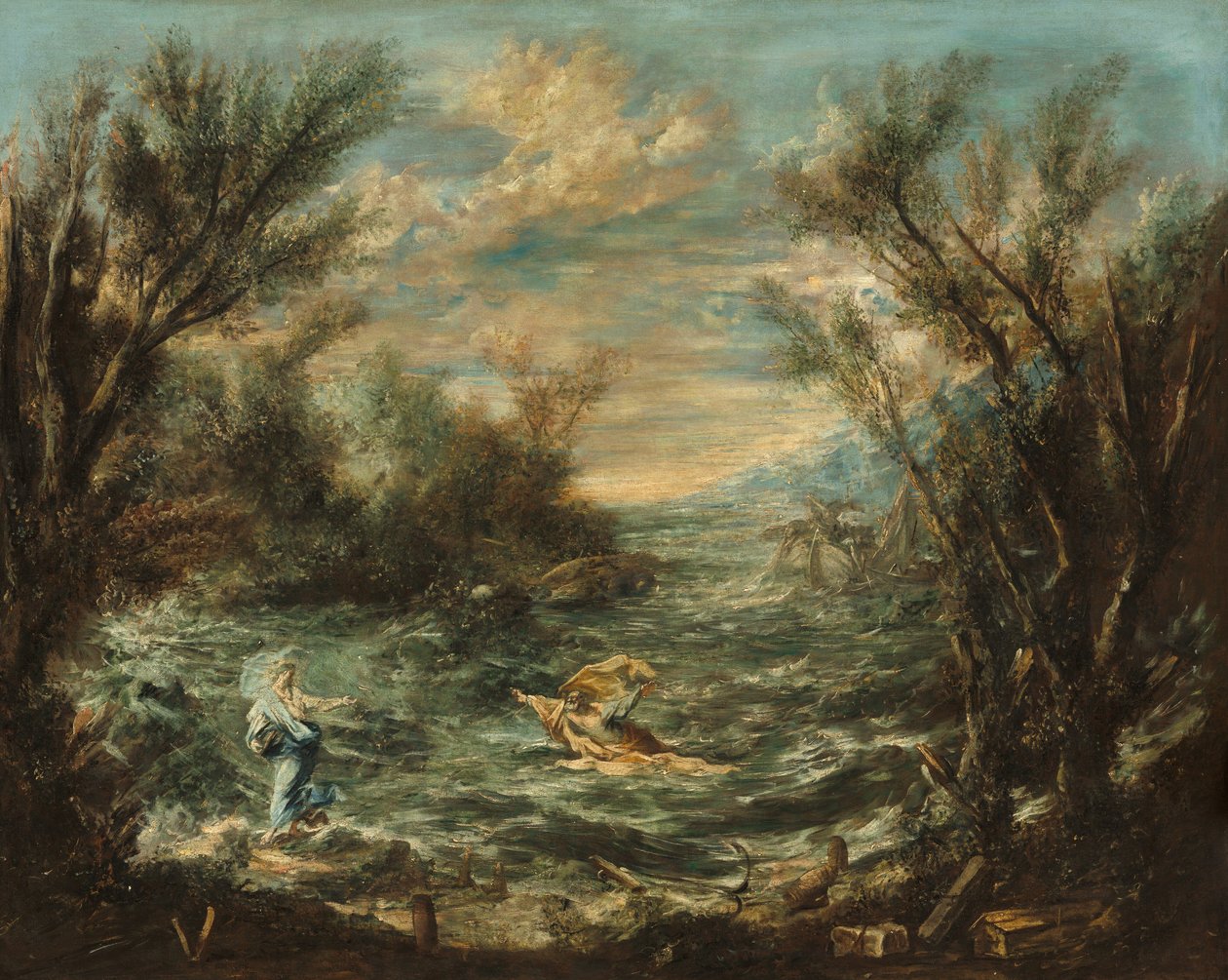 Chrystus nad Jeziorem Galilejskim, ok. n.e. 1740. autorstwa Alessandro Magnasco