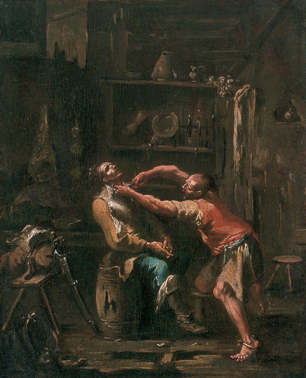 Wiejski golibroda autorstwa Alessandro Magnasco
