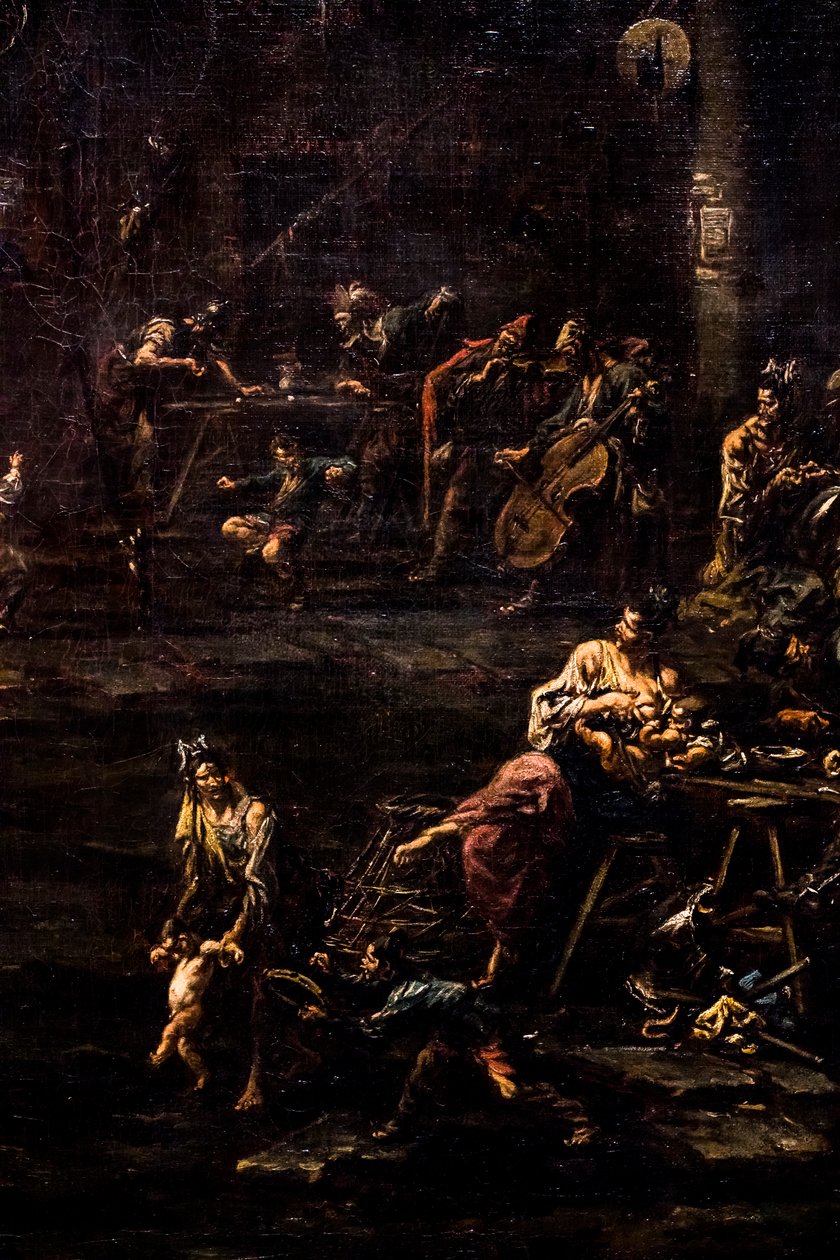Hazardziści, żołnierze i włóczędzy, ok. 1720/30 (olej na płótnie) autorstwa Alessandro Magnasco