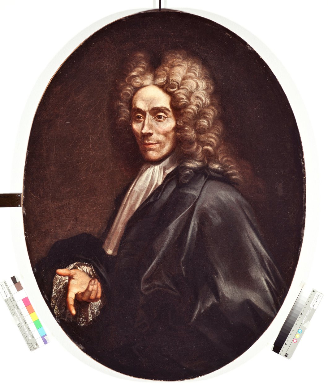 Portret mężczyzny Człowiek szlachecki, nakrycie głowy peruki i czarna sukienka - Obraz Alessandro Magnasco dit Il Lissandrino (1667-1749) Genes Musei di Strada Nuova inv n PR 371 autorstwa Alessandro Magnasco