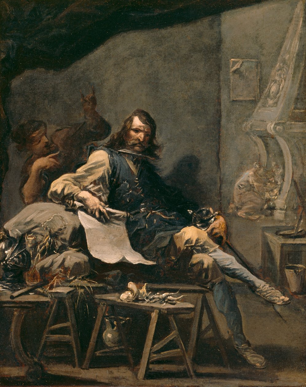 Satyra na szlachcica w nędzy autorstwa Alessandro Magnasco
