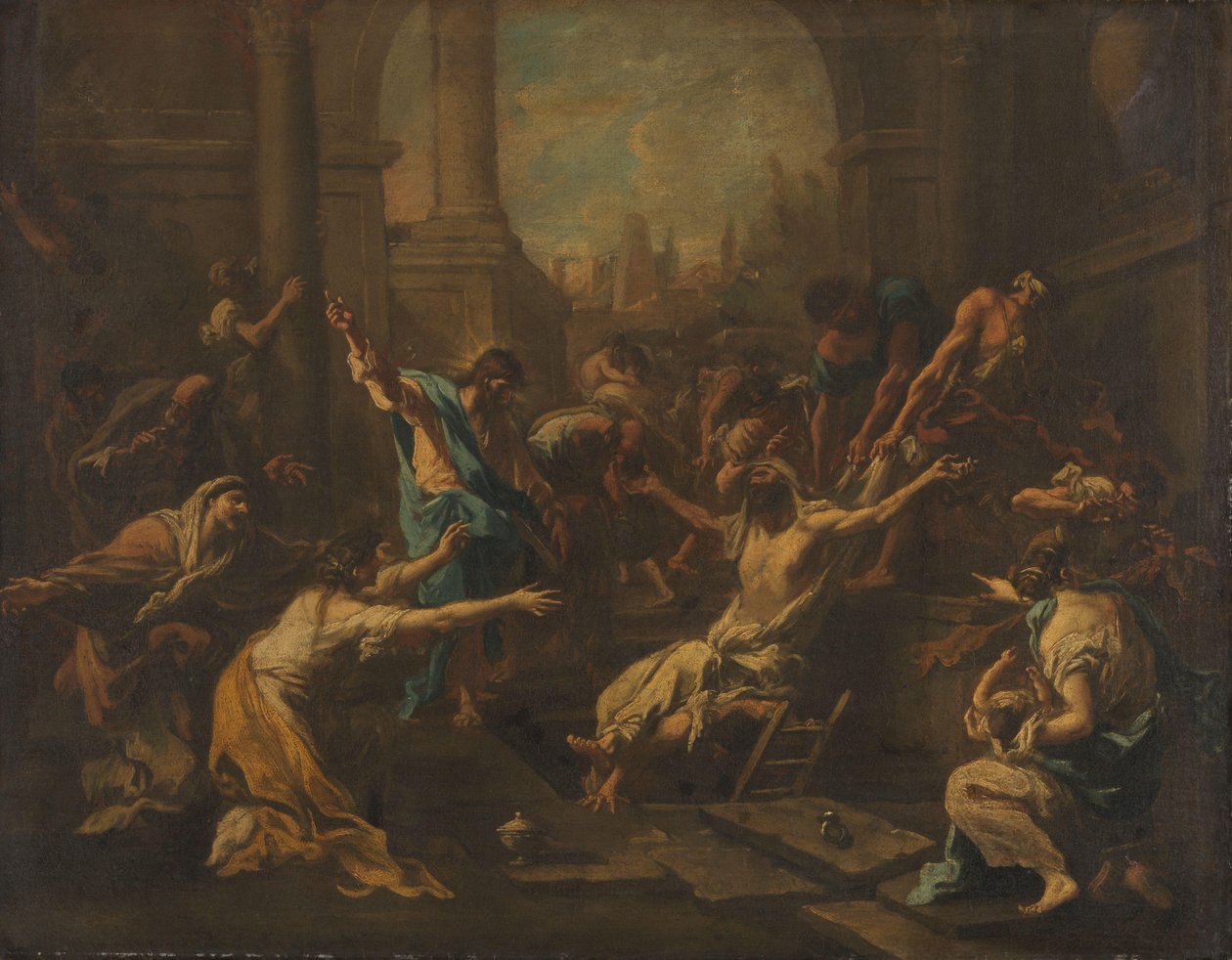 Wskrzeszenie Łazarza autorstwa Alessandro Magnasco