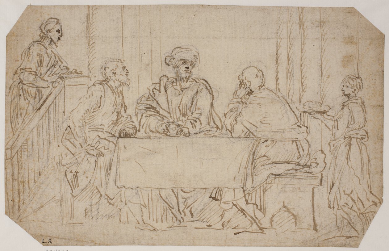 Wieczerza w Emaus autorstwa Alessandro Moretto
