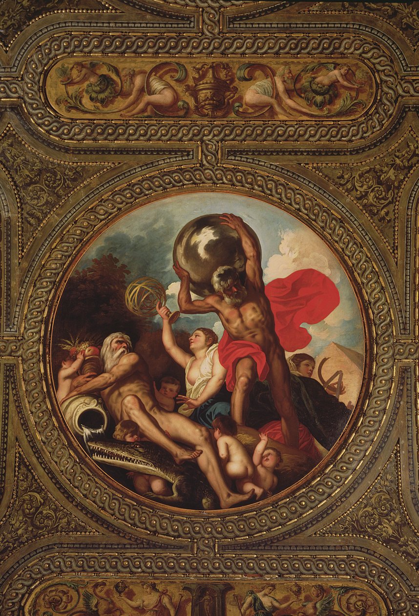Alegoria astronomii, ze stropu biblioteki, 1635 autorstwa Alessandro Padovanino