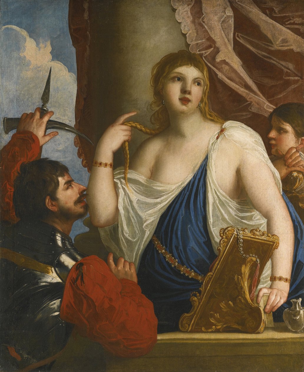 Semiramis Called to Arms par Padovanino (1588-1649). Olej na płótnie, format : 134x112, , Kolekcja prywatna autorstwa Alessandro Padovanino