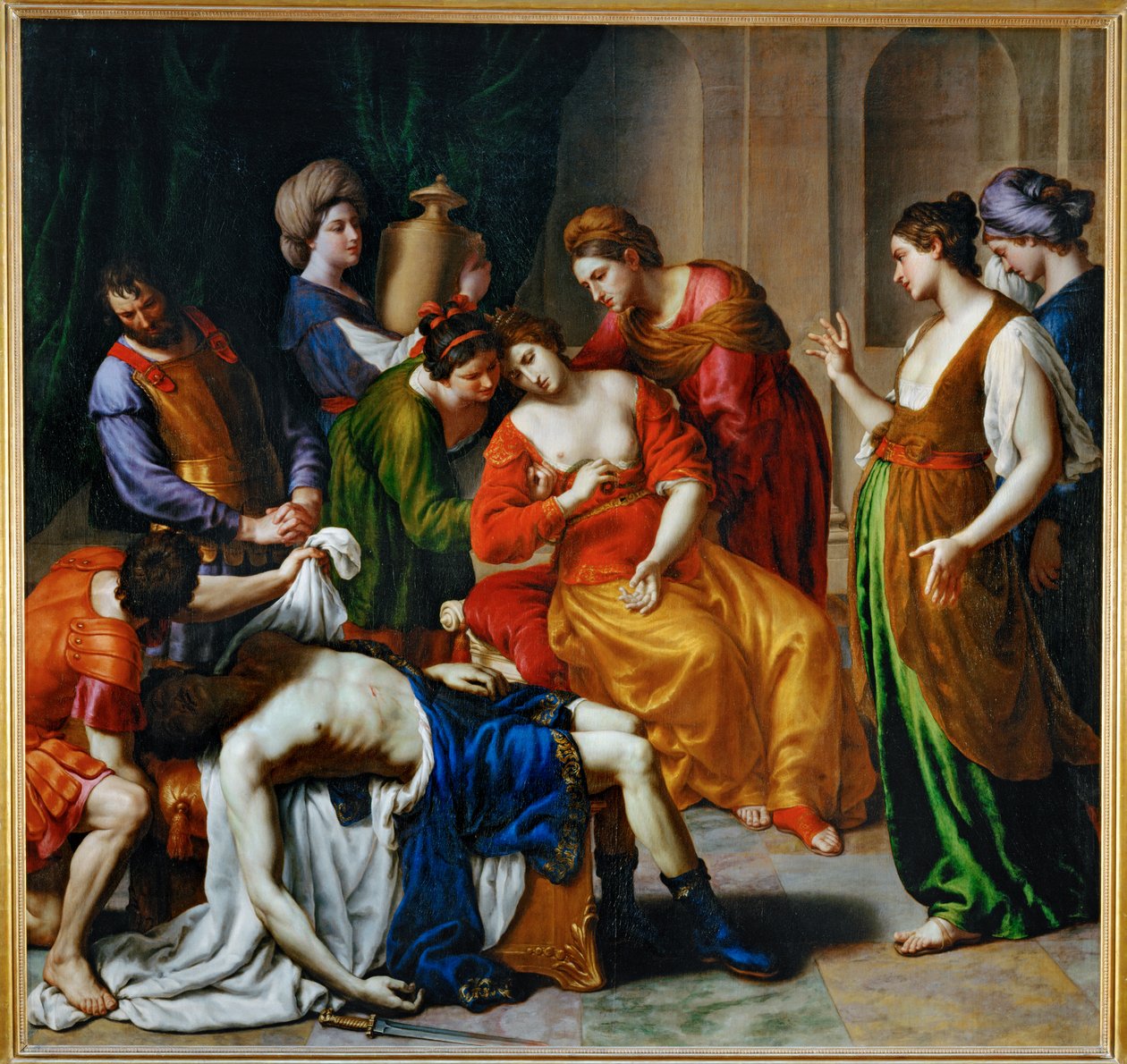 La mort de Cleopatre - Śmierć Kleopatry ... autorstwa Alessandro Turchi