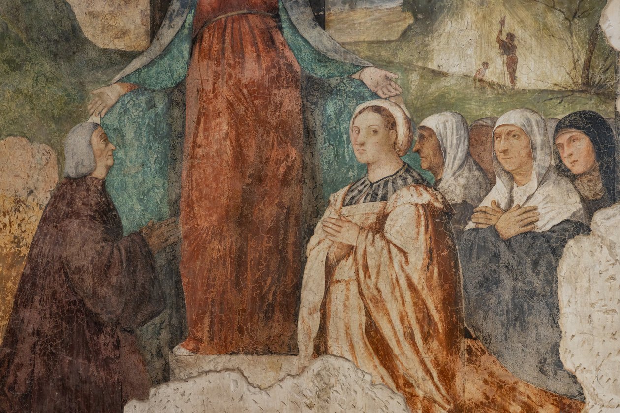 Matka Boża Miłosierdzia i błogosławiony Isnardo da Chiampo, fragment autorstwa Alessandro Verla