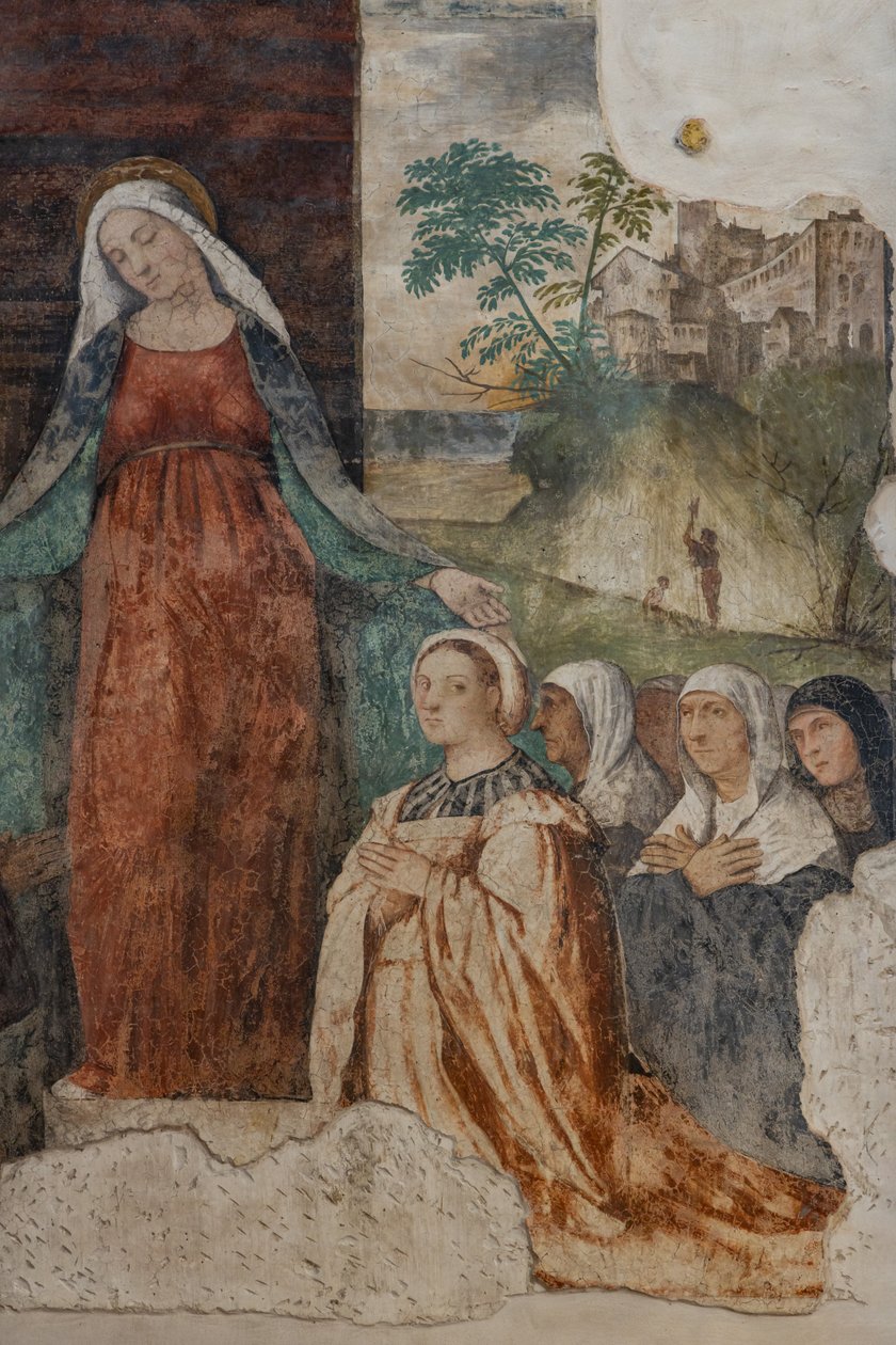 Matka Boża Miłosierdzia i błogosławiony Isnardo da Chiampo, fragment autorstwa Alessandro Verla