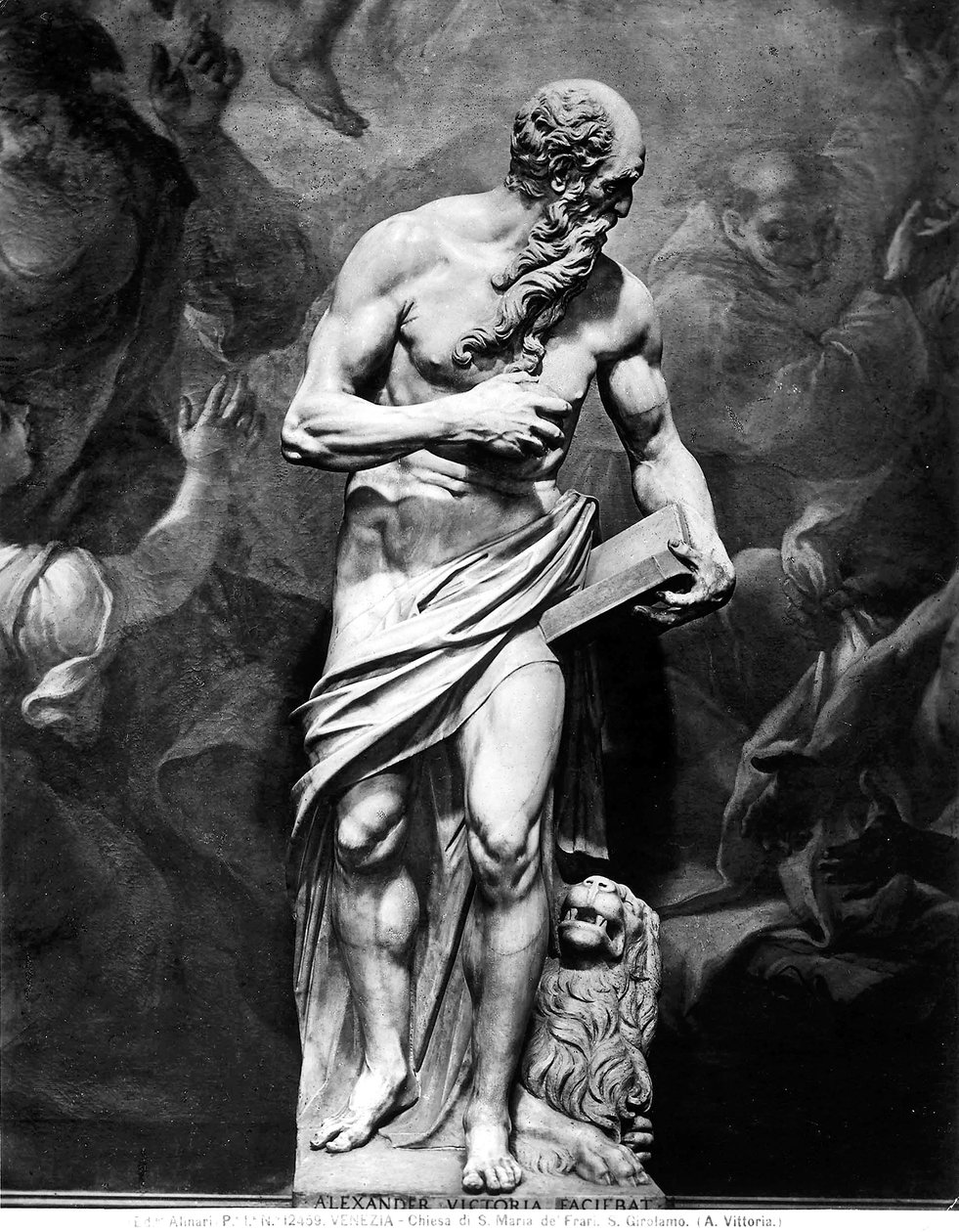 Posąg przedstawiający św. Hieronima autorstwa Alessandro Vittoria