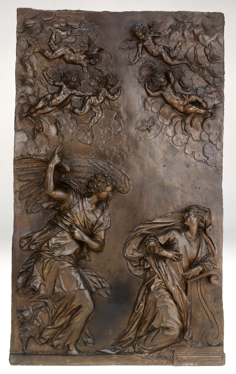 Zwiastowanie, ok. 1583 autorstwa Alessandro Vittoria