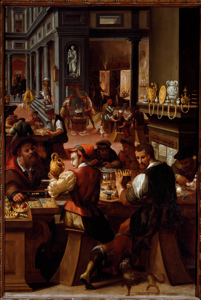 Warsztat złotnika (Malarstwo autorstwa Alessandro di Vincenzio Fei