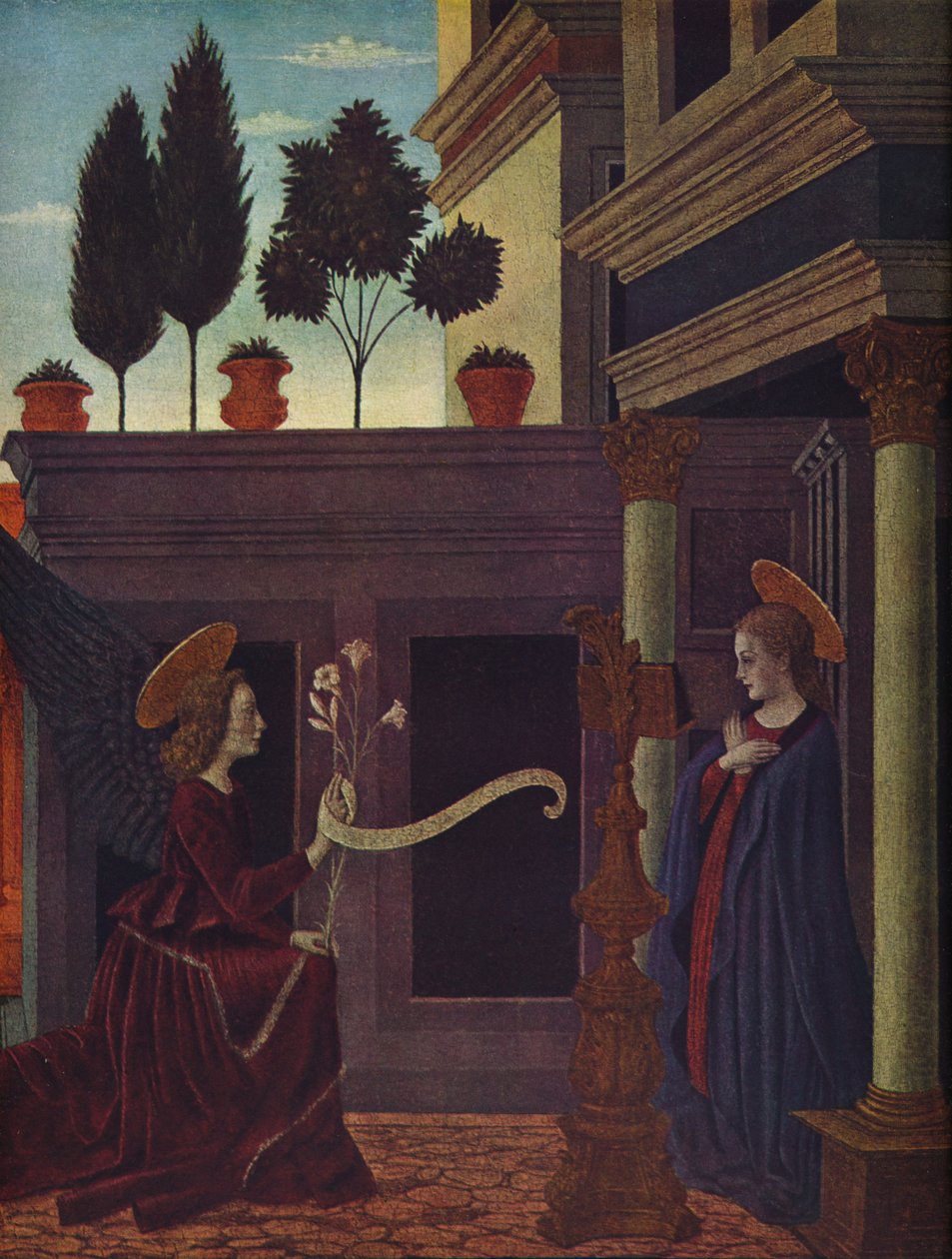 Zwiastowanie, c1449-1454 autorstwa Alesso Baldovinetti