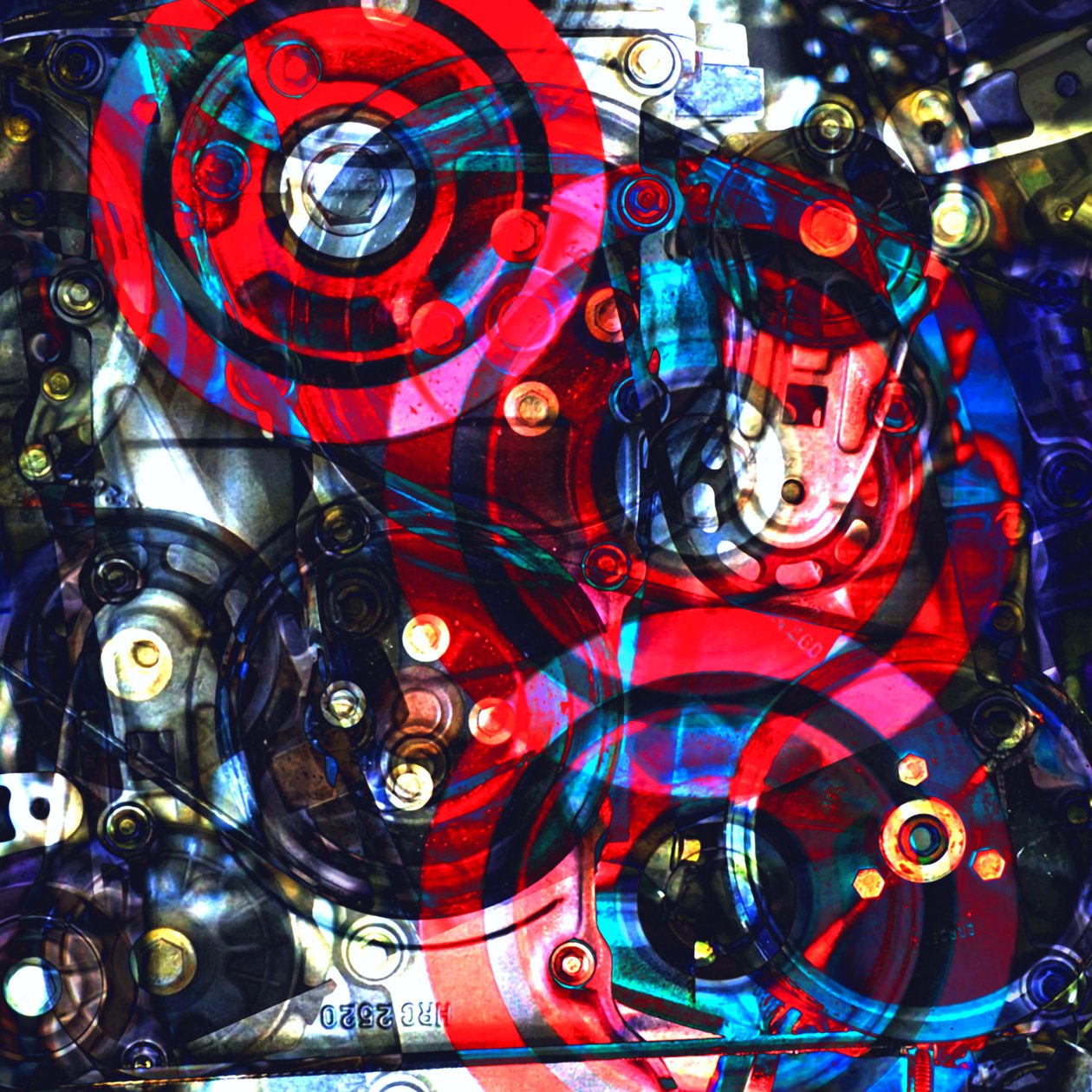 Mechanizm,2019,(kolaż) autorstwa Alex Caminker