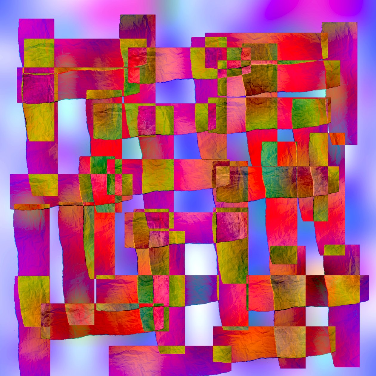 kryształowa struktura geometryczna, 2019, (media mieszane) autorstwa Alex Caminker