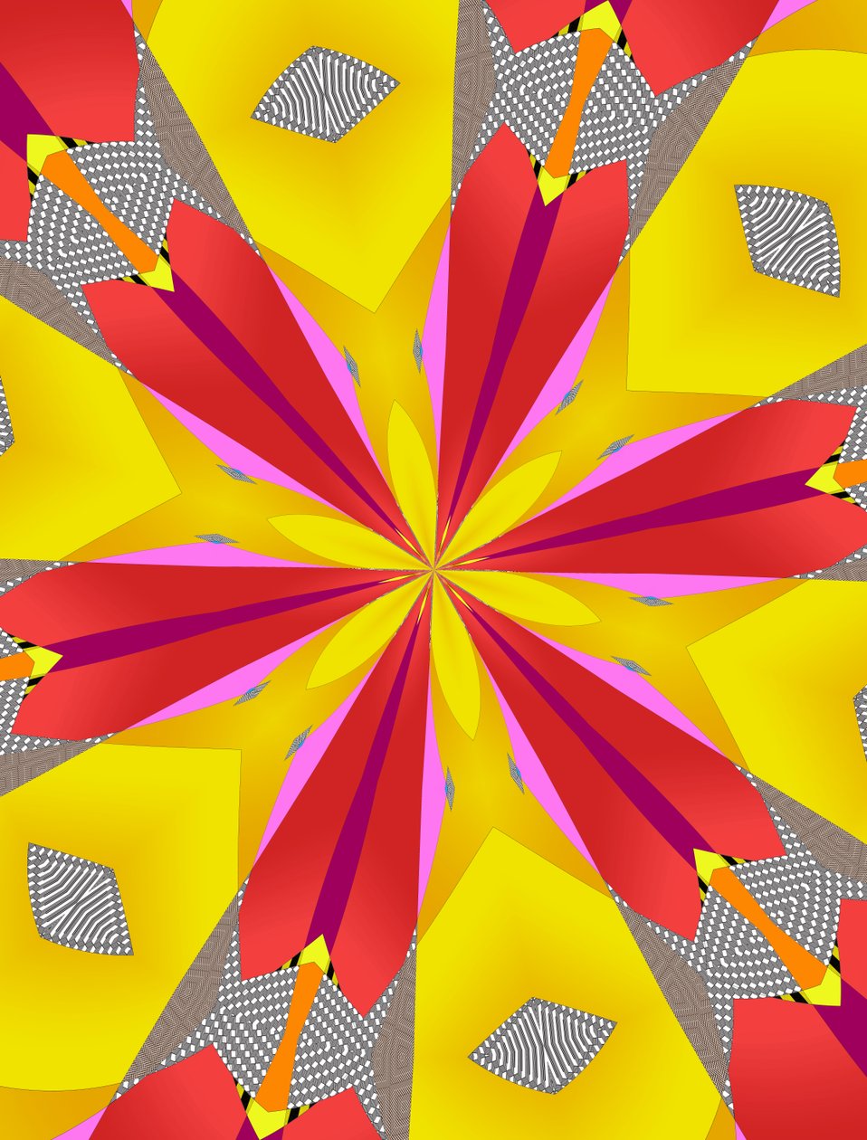 kwiaty #109,2019, (media mieszane) autorstwa Alex Caminker