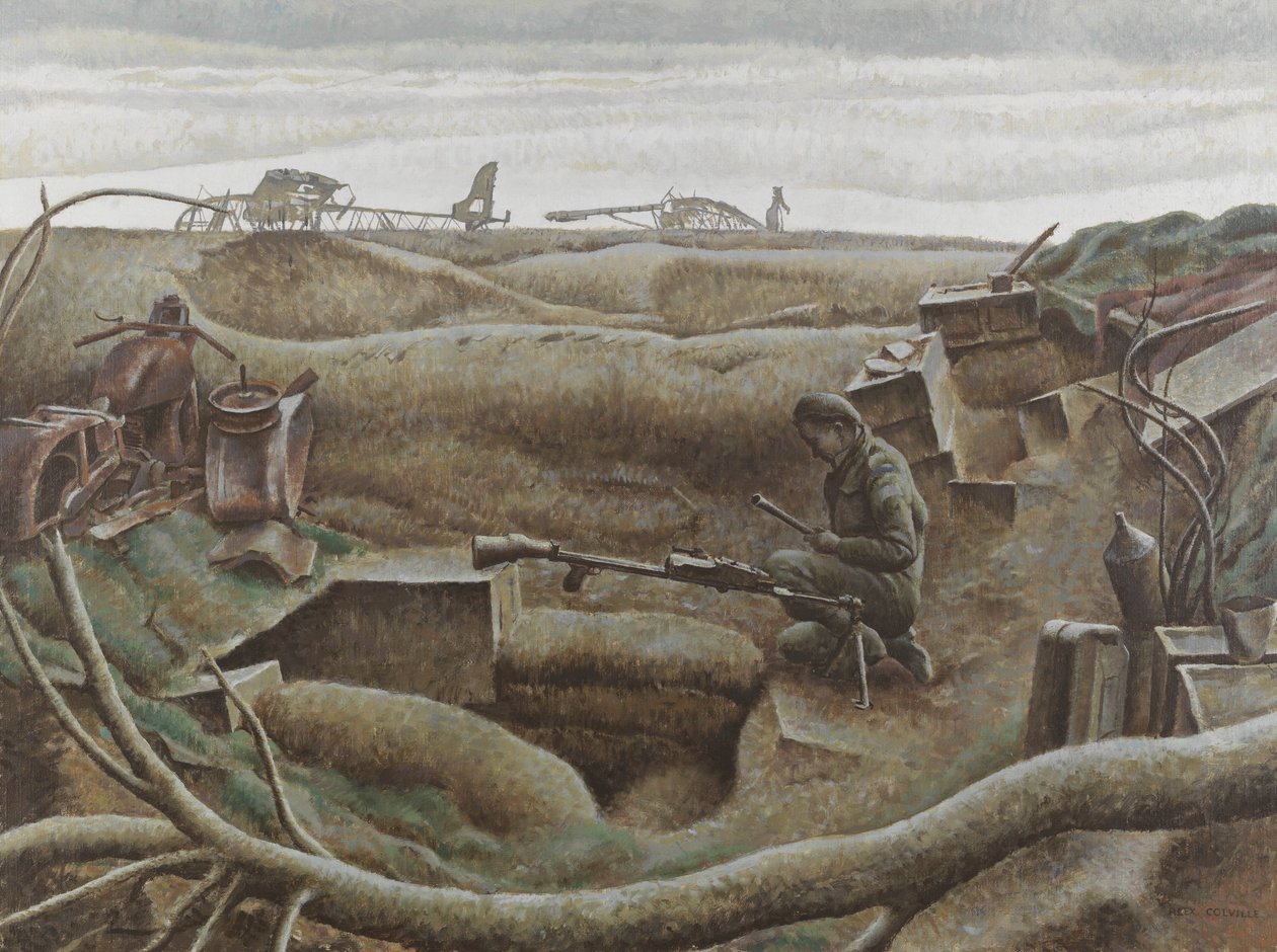 Nijmegen Salient, grudzień 1944 (olej na płótnie) autorstwa Alex Colville