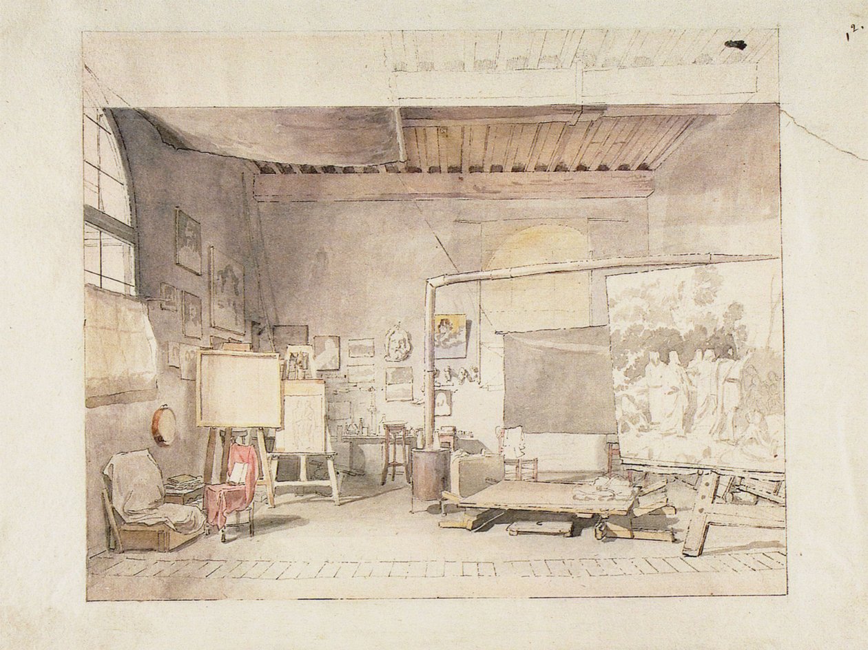 Atelier Aleksandra Iwanowa w Rzymie: . . n autorstwa Alexander Andreyevich Ivanov