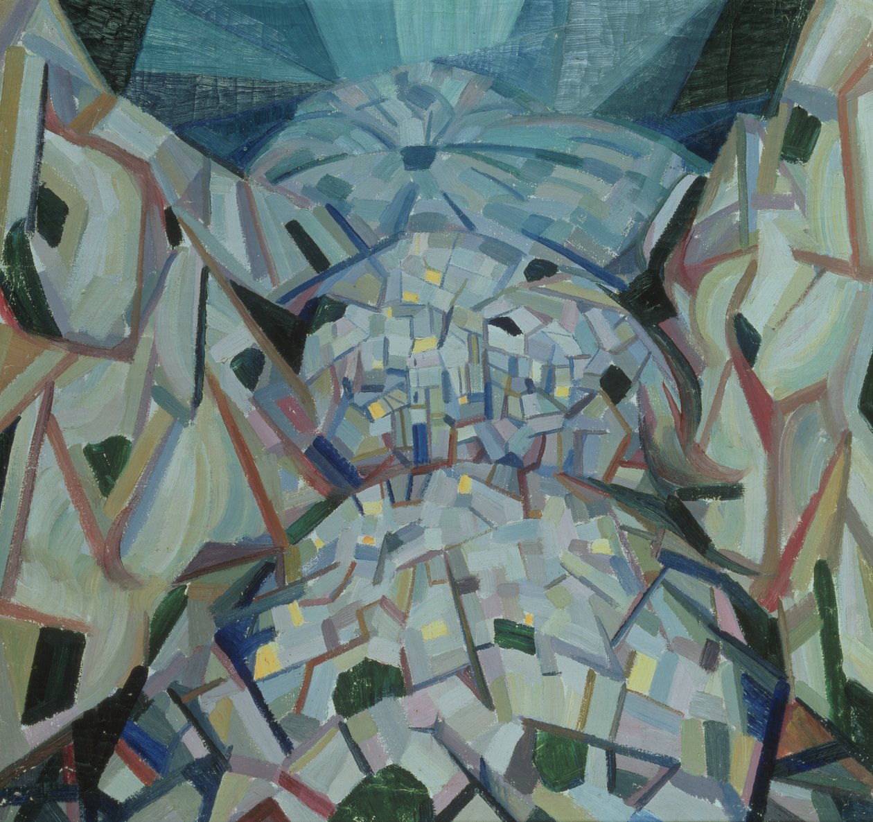 Abstrakcyjny krajobraz, ok. 1913-15 autorstwa Alexander Bogomazov
